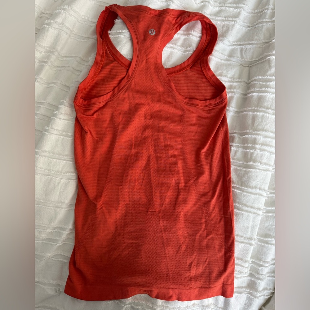 Lululemon Orange Swiftly Tech Racerback tank